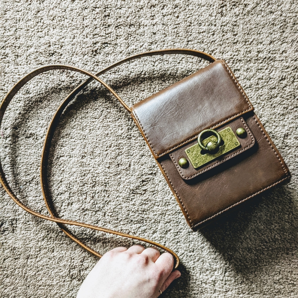 Faux leather mini purse